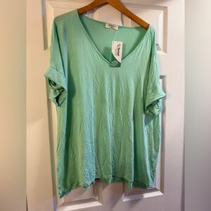 Zenana Outfitters Mint Green Short Sleeve Tee
